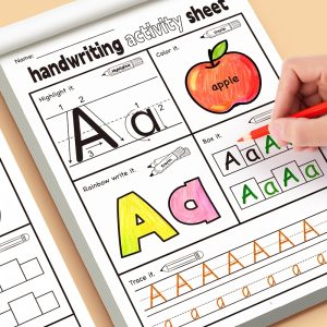 Early Literacy Skills & Pre-Writing Activities - for 3-6 years 32-Page Preschool & Kindergarten Writing Workbook with Tracing Practice, Phonics, Coloring Letters (A-Z Uppercase/Lowercase), Word Lists & Writing Exercises - Learning to Write Book