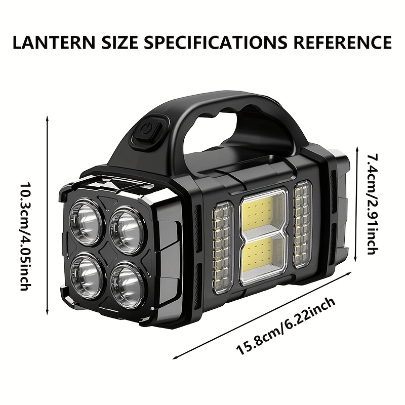 B B BRIGHT Multifunctional Solar Portable Lamp, LED with COB Emergency Light, USB Charging, Protection, Front And Rear Dual Light Source Illumination, Can Charge Mobile Phones, White And Yellow Light Flashlight, Suitable for Camping, Hiking, Repair - Image 7