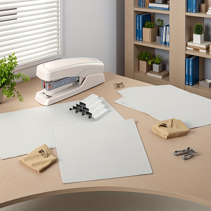 Manual Desktop Stapler, 25 Sheet Capacity, 1000 Staples Included, Plastic Stapler, Random Pattern on Body, for Office Home Students And Professionals - Image 11