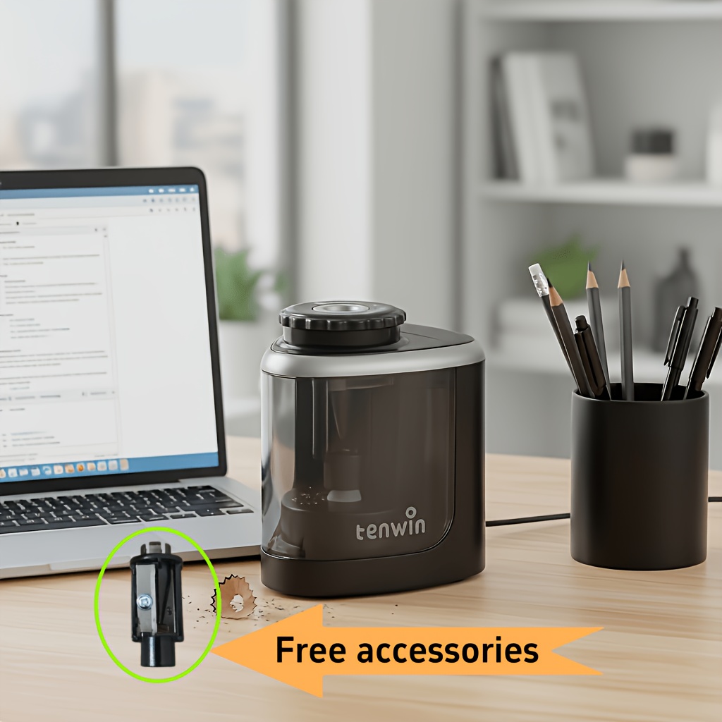 Electric Pencil Sharpener — Quickly Sharpens Pencils in Seconds, Automatically Stops to Prevent Lead Breakage, Battery-powered, Portable Perfect Desk Stationery Tool. Electric Pencil Sharpener/back-to-school Electric Sharpener - Suitable for Travel - Image 7