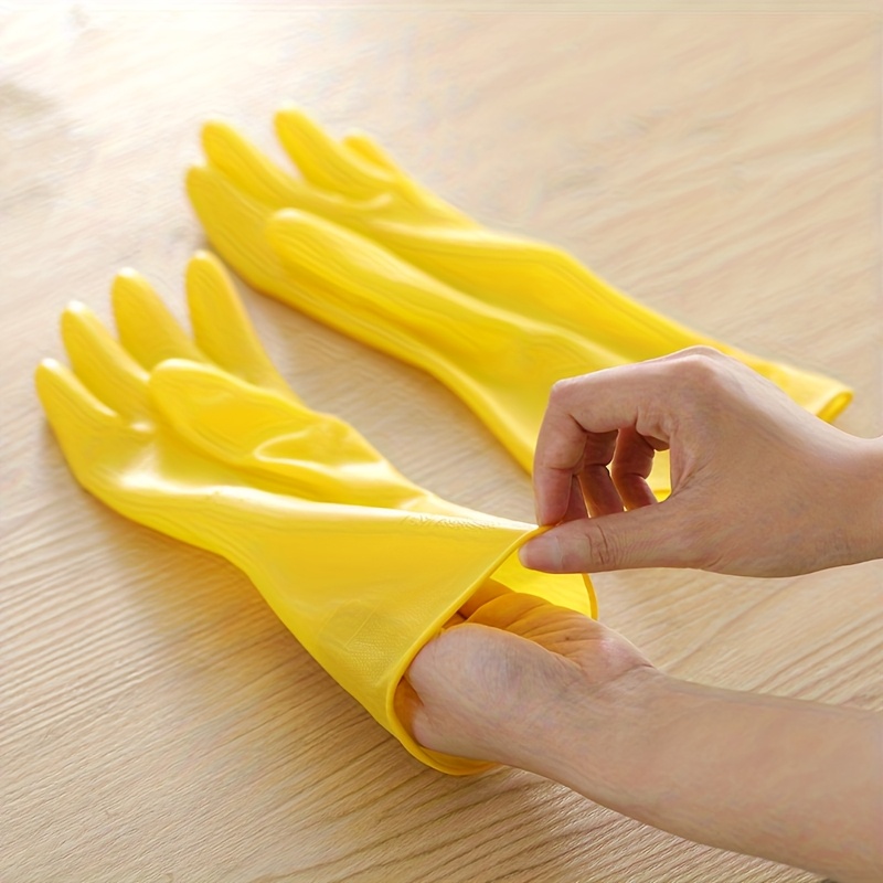 8 Yellow Dishwashing Gloves Comfortable And Durable, Very Suitable for Kitchen, Bathroom And Outdoor Cleaning, Very Suitable for Efficient Dishwashing And Surface Cleaning, Dishwashing Gloves | Yellow