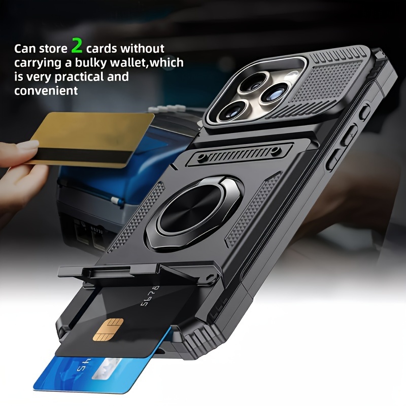 Phone Case: Heavy Antifall Hard Case with Stand and Card Slot for iPhone 18 Pro Max 17 Pro Max 16 Pro Max - Image 4