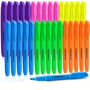 10 Colored Highlighters with a Soft Conical Tip, Non-Toxic And, Suitable for Office, School, And Home—An Ideal Study Supply And Back-To-School Essential