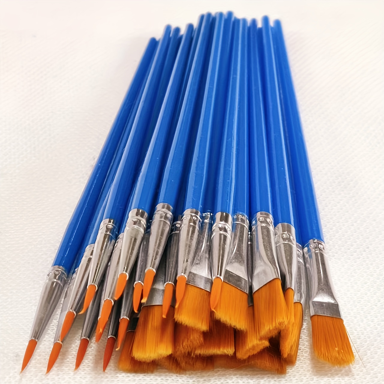 30pcs A Pack Of Nylon Hair Pointed Brush Flat Head Brush for Water Powder Watercolor Acrylic Paint Art Painting Small Brush Painting Brush Hook Line Line Doodle - Image 5