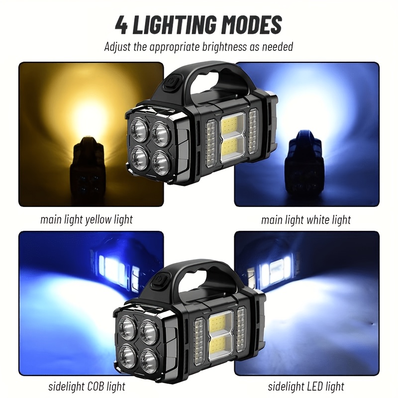 B B BRIGHT Multifunctional Solar Portable Lamp, LED with COB Emergency Light, USB Charging, Protection, Front And Rear Dual Light Source Illumination, Can Charge Mobile Phones, White And Yellow Light Flashlight, Suitable for Camping, Hiking, Repair - Image 10