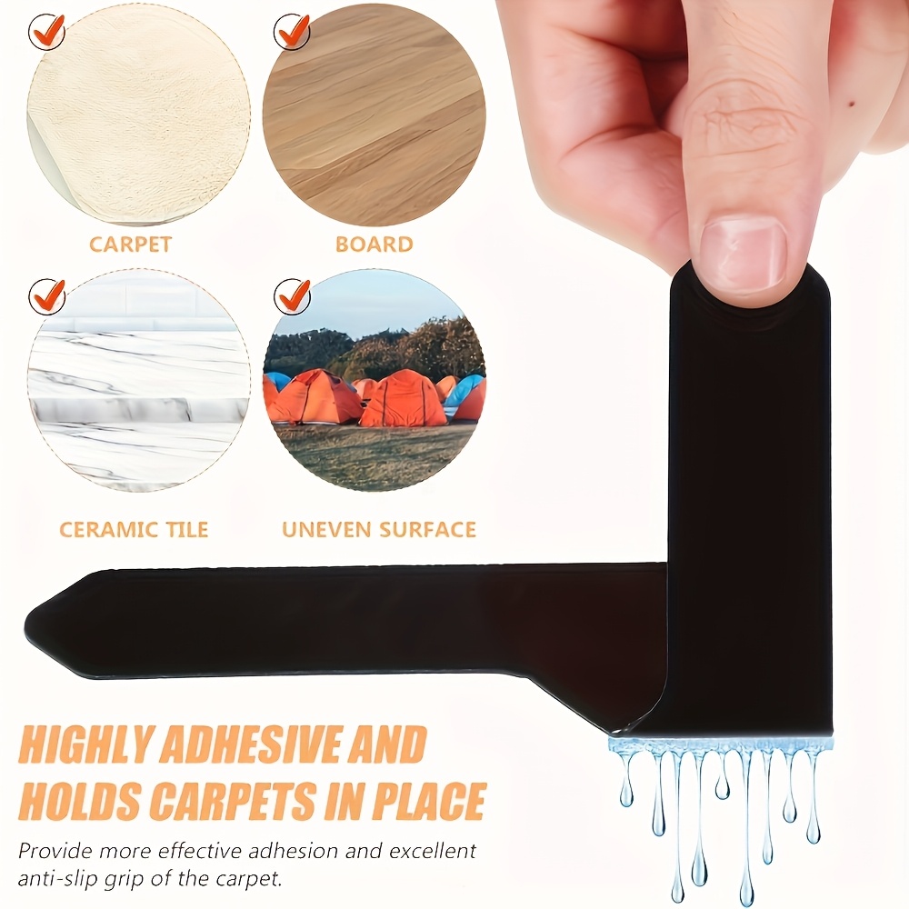 12/24pcs of Reusable, Non-Marking Carpet Anti-Slip Stickers, Suitable for Carpets, Bed Sheets, Mattresses, Sofa Cushions, And Other Items That Need to Be Secured to Prevent Slipping. This Washable Adhesive Tape Is Ideal for Area Rugs