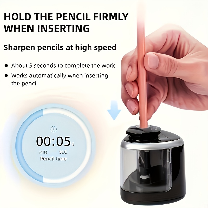 Electric Pencil Sharpener — Quickly Sharpens Pencils in Seconds, Automatically Stops to Prevent Lead Breakage, Battery-powered, Portable Perfect Desk Stationery Tool. Electric Pencil Sharpener/back-to-school Electric Sharpener - Suitable for Travel