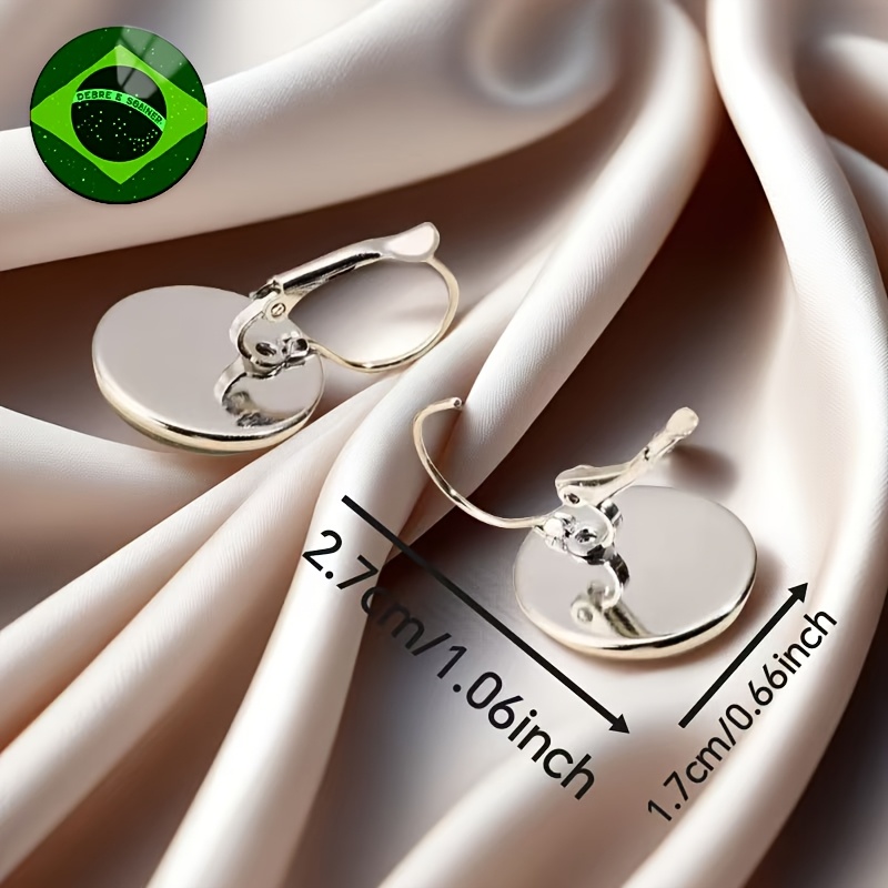 Brazilian Flag Earrings, Fluorescent and Luminous Styles, Alloy Material with Glass Inlay, Fashionable Gift for Women, Daily Wear Accessories