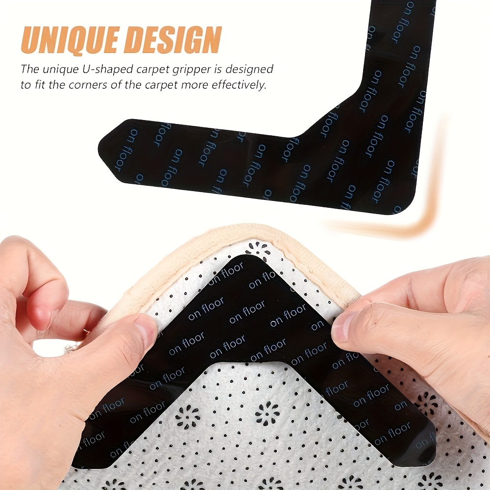 12/24pcs of Reusable, Non-Marking Carpet Anti-Slip Stickers, Suitable for Carpets, Bed Sheets, Mattresses, Sofa Cushions, And Other Items That Need to Be Secured to Prevent Slipping. This Washable Adhesive Tape Is Ideal for Area Rugs