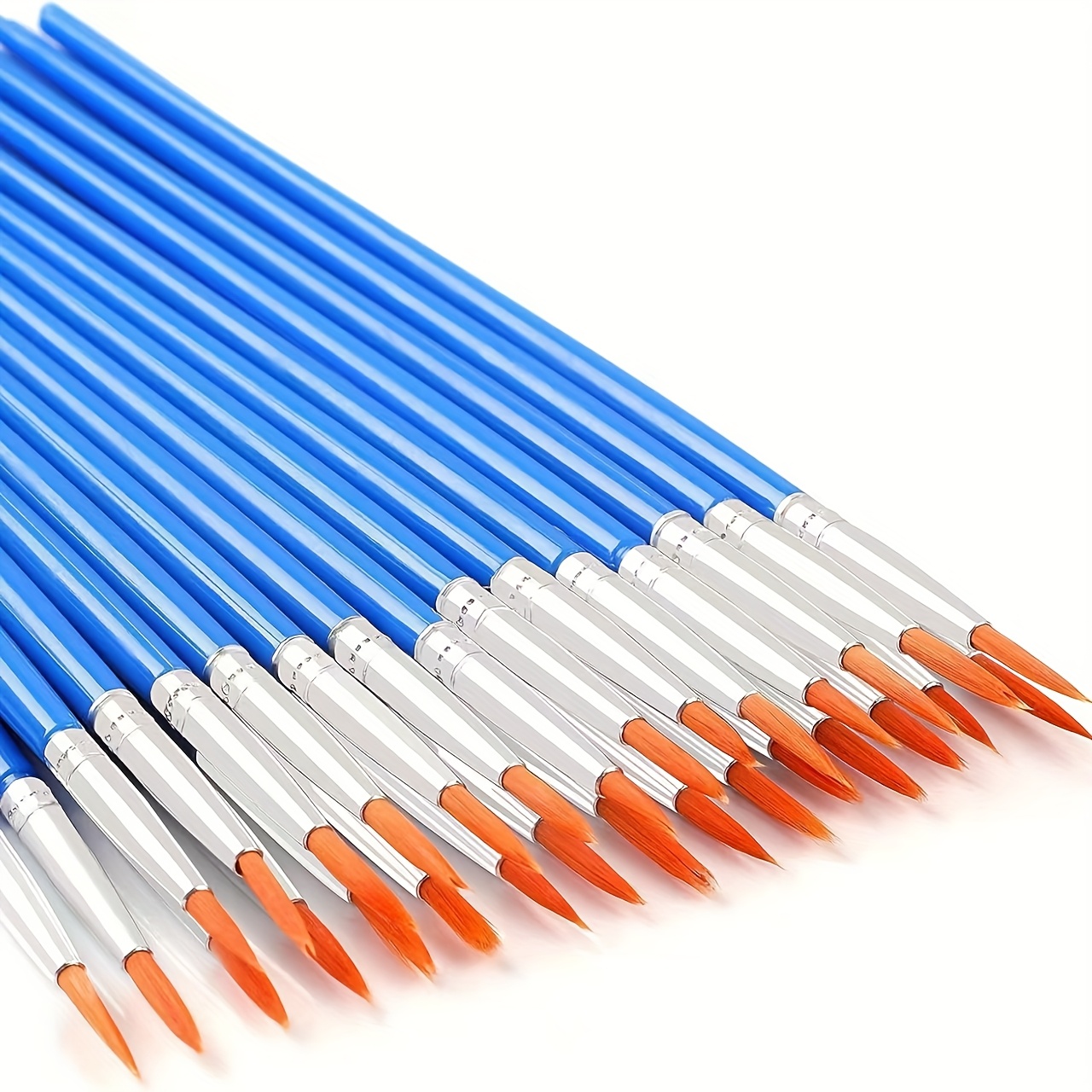 30pcs A Pack Of Nylon Hair Pointed Brush Flat Head Brush for Water Powder Watercolor Acrylic Paint Art Painting Small Brush Painting Brush Hook Line Line Doodle