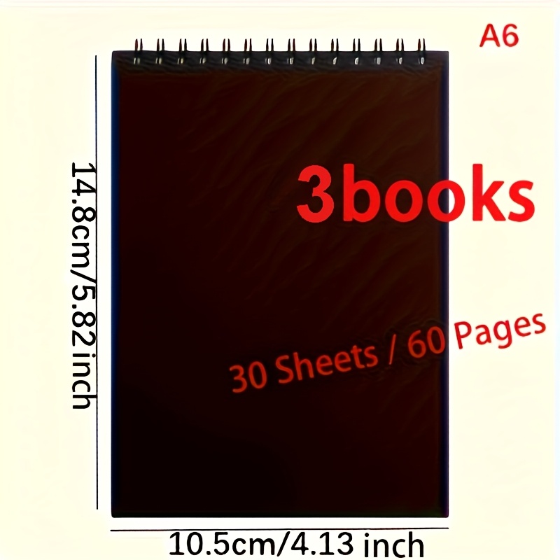 Premium Art Sketchbook Set of 3 - Acid-Free 100Gsm Watercolor Paper, Top Spiral Binding - 30 Sheets Per Book, Suitable for Painting, Calligraphy - Professional Grade, Suitable for Students, Artists And Creative People - Image 6
