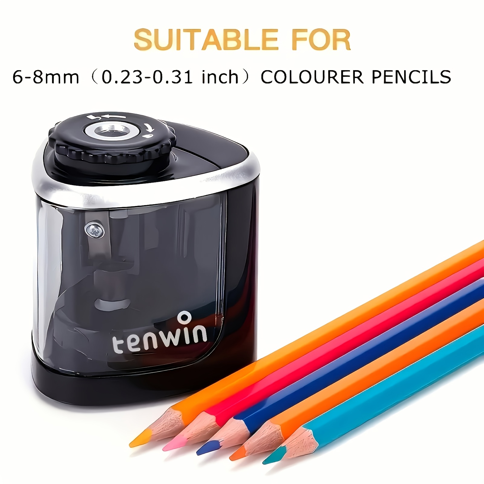 Electric Pencil Sharpener — Quickly Sharpens Pencils in Seconds, Automatically Stops to Prevent Lead Breakage, Battery-powered, Portable Perfect Desk Stationery Tool. Electric Pencil Sharpener/back-to-school Electric Sharpener - Suitable for Travel - Image 9