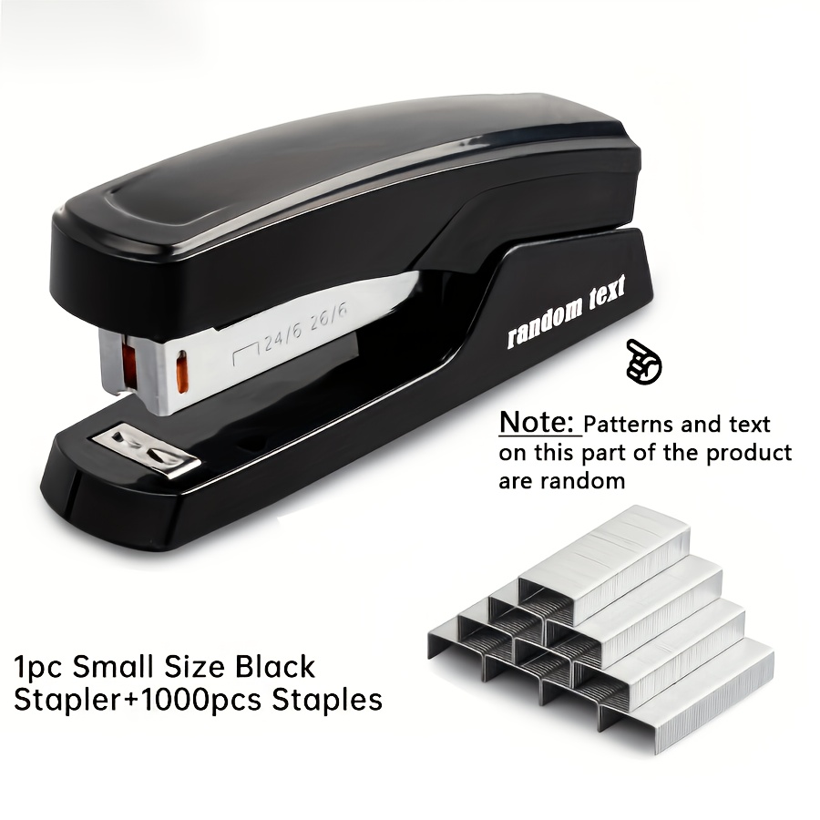 Manual Desktop Stapler, 25 Sheet Capacity, 1000 Staples Included, Plastic Stapler, Random Pattern on Body, for Office Home Students And Professionals - Image 7