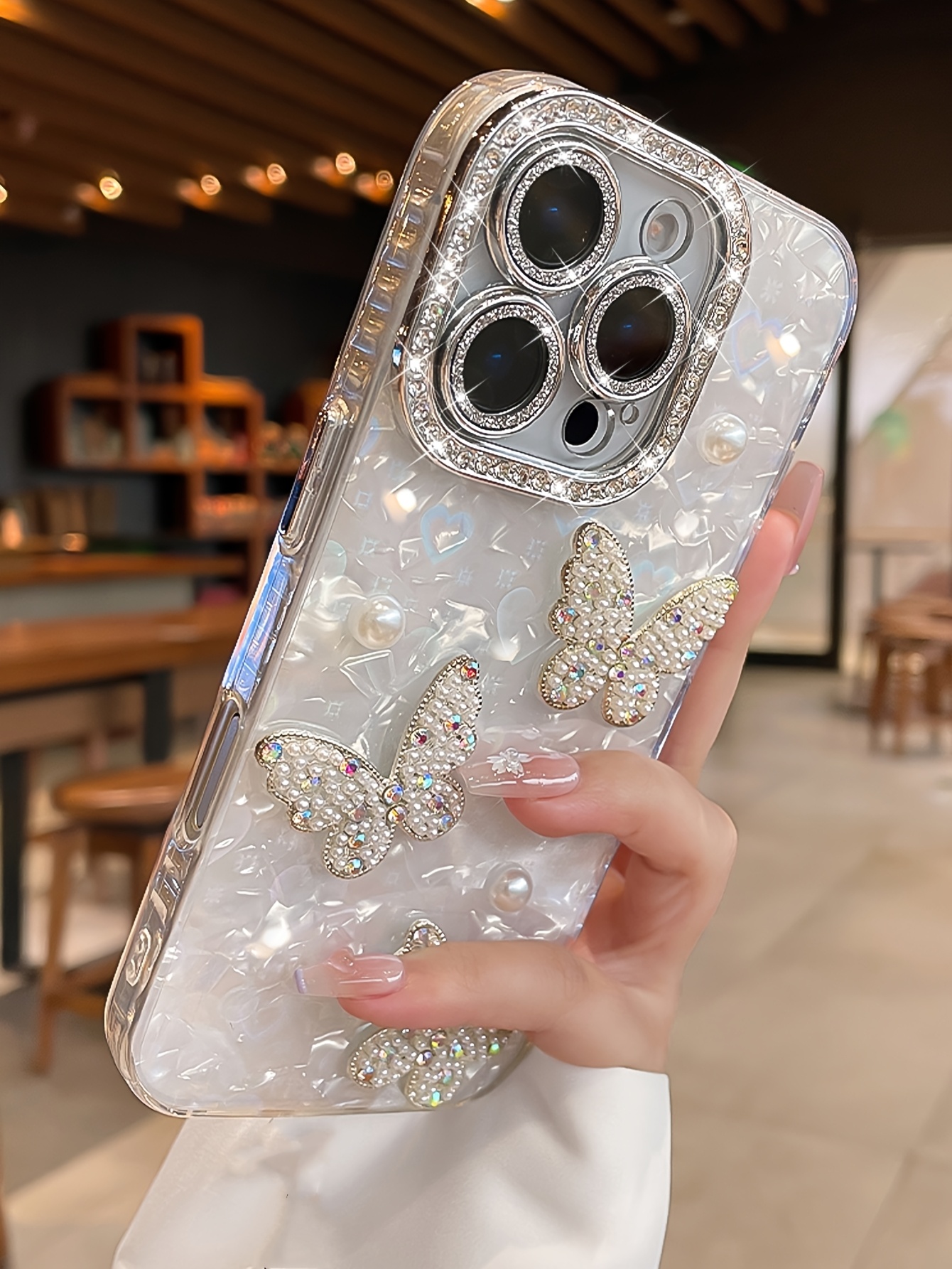 Phone Case: Luxury 3D Butterfly Heart Phone Case Compatible with iPhone 17 Pro Max/17 Pro/17 Air/17/16 Pro Max/16/16 Pro/16 Plus/15/15 Pro Max/15 Pro/15 Plus/11/12/13/14 Pro Max/11 Pro/11 Pro Max/12 Pro/12 Pro Max/13 Pro/13 Pro Max/14 Pro/14 Pro