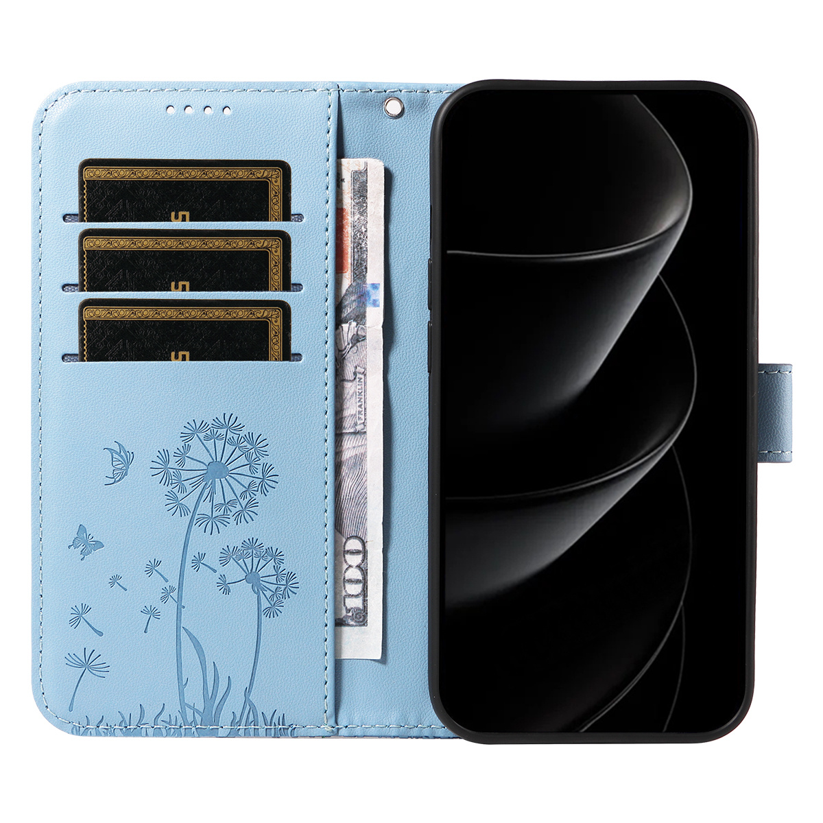 Magnetic Wallet Case Phone Case with Garden Floral Design, Compatible with iPhone 17/16/15/14/13/12/11/7/8 Full Series, Pro Max/Plus/Pro/Mini and XS Max/XR/X/XS, with Adjustable Strap and Card Slot, Unisex - Image 10