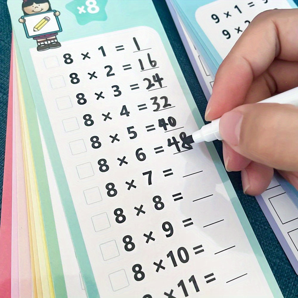 Flashcards for Multiplication from 0 to 12, a Self-Assessment Tool for Math Learning, Resources for Teaching And Mathematical Training. - Image 8