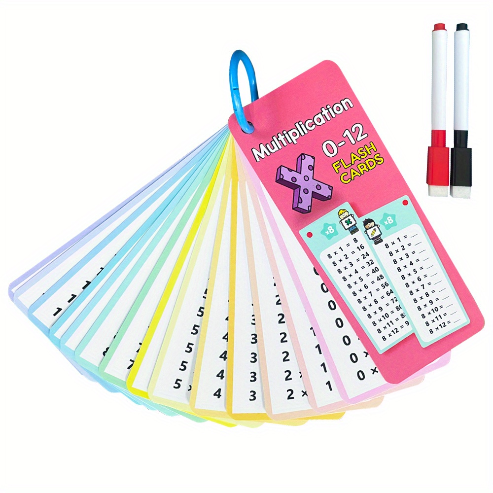 Flashcards for Multiplication from 0 to 12, a Self-Assessment Tool for Math Learning, Resources for Teaching And Mathematical Training. - Image 4