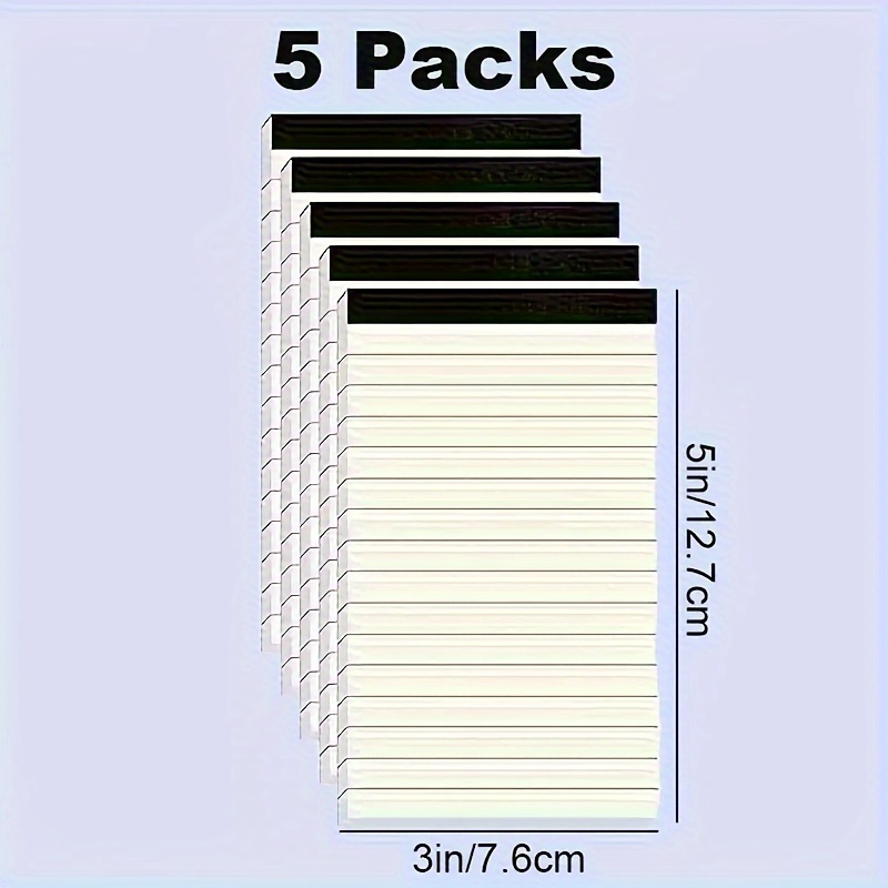 5pcs, Notepad, Lined Notebook, Writing Pad, 3 X 5 Inch Lined Writing Notepad, 30 Sheets Each, Ideal for School, Office, Study Supplies, Back to School, Libretas, School Notebooks, Notebooks, Beautiful Study Supplies, School, Books - Image 3
