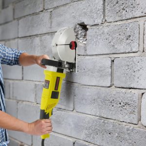 Powerful Wall Grooving Machine A Concrete Cutting Tool Designed for Grooving Brick Walls, Red Brick, Marble, And Floors, As Well As Cutting Rebar. with Adjustable Depth And Width Settings, It Is The Ideal Choice for Construction Sites