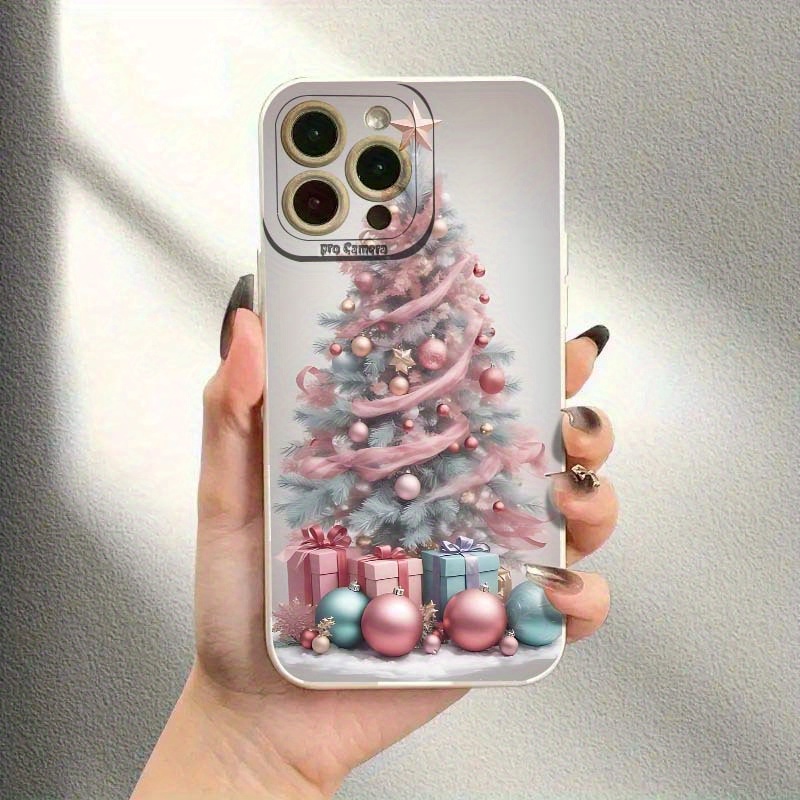 New Elegant - Premium Pink Christmas Tree - Creative Hot-Selling Phone Case - Compatible with iPhone 17 Air/17/16e/7/8/XR/XS/X/11/12/13/14/15/16/Pro/Pro Max/Plus - Shockproof Full Protection Phone Case/Printed Phone Case/UV Phone Case/New Phone Case - Gift - Image 2