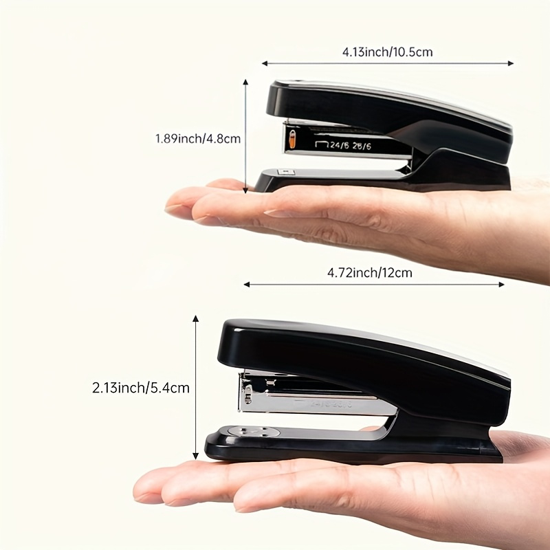 Manual Desktop Stapler, 25 Sheet Capacity, 1000 Staples Included, Plastic Stapler, Random Pattern on Body, for Office Home Students And Professionals