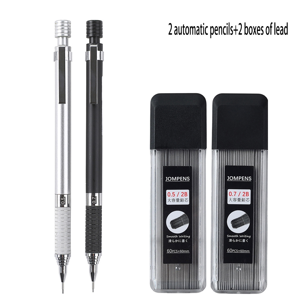 Creative Fine Writing Tools 0.5/0.7mm Semi Metal Automatic Pencil Set with A Retractable Pen That Is Not Easily Broken, Suitable for Sketching, Painting, and Office Stationery - Image 11