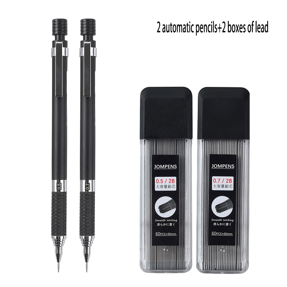 Creative Fine Writing Tools 0.5/0.7mm Semi Metal Automatic Pencil Set with A Retractable Pen That Is Not Easily Broken, Suitable for Sketching, Painting, and Office Stationery - Image 4