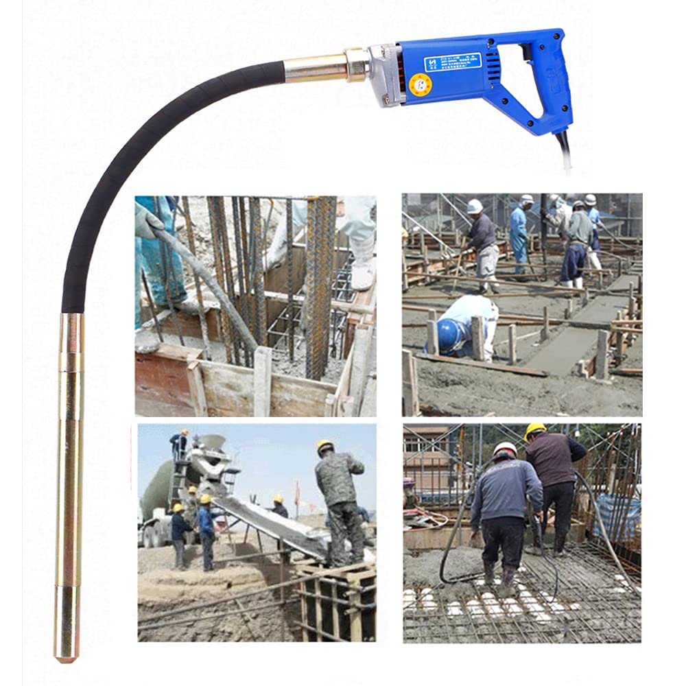 Goodslinesshop Power Concrete Vibrating Tool 800W 5000RPM Hand Held Electric Concrete Vibrator with 3.94ft Shaft Rod Portable Pencil Cement Vibrator - Image 6
