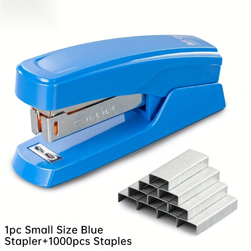 Manual Desktop Stapler, 25 Sheet Capacity, 1000 Staples Included, Plastic Stapler, Random Pattern on Body, for Office Home Students And Professionals - Image 4
