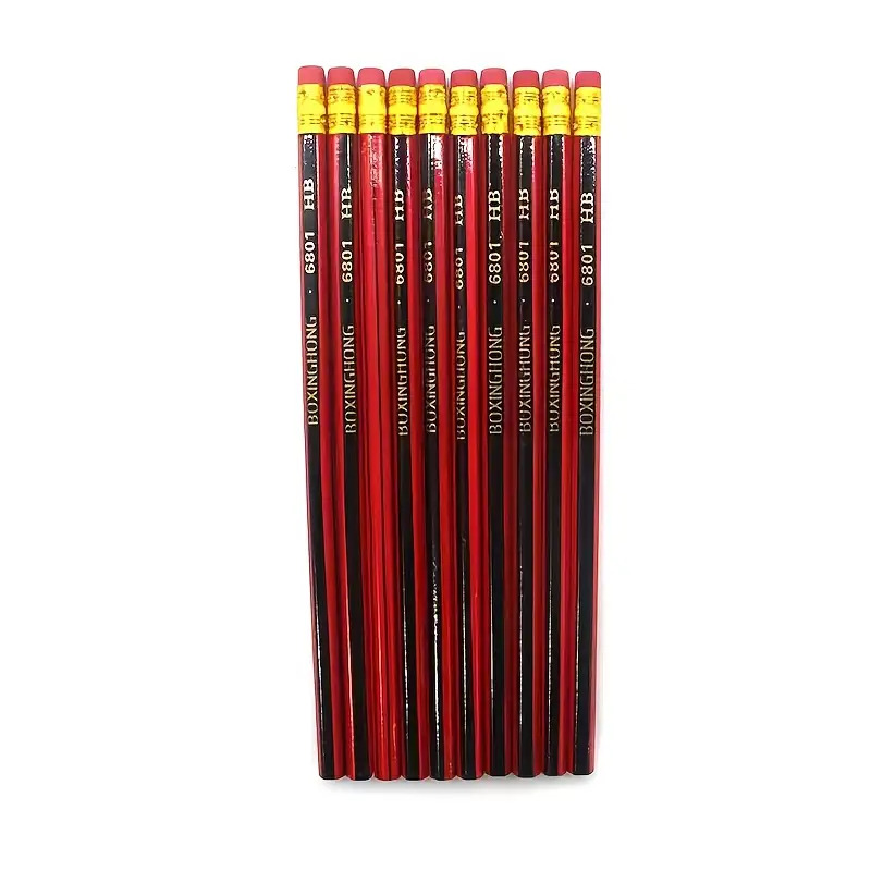 50-Count High-Quality HB Pencils with Eraser - Smooth Writing, Drawing & Shading for Classroom, Office and Studio - Premium Wood-Cased | Hexagonal Grip, Break-Resistant Lead, Latex-Free Eraser for Note-Taking, Exams, Journaling and Artistic Projects - Image 4