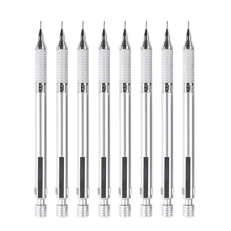 Creative Fine Writing Tools 0.5/0.7mm Semi Metal Automatic Pencil Set with A Retractable Pen That Is Not Easily Broken, Suitable for Sketching, Painting, and Office Stationery - Image 9