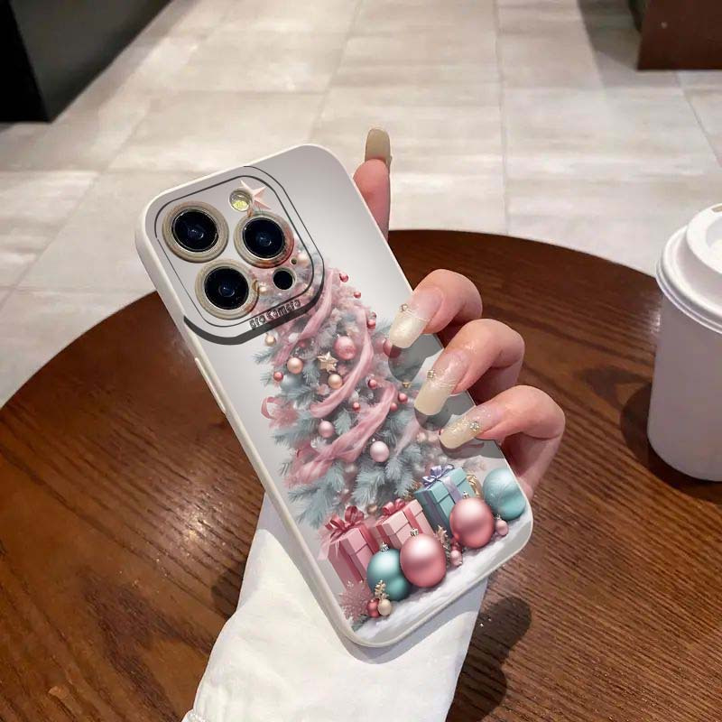 New Elegant - Premium Pink Christmas Tree - Creative Hot-Selling Phone Case - Compatible with iPhone 17 Air/17/16e/7/8/XR/XS/X/11/12/13/14/15/16/Pro/Pro Max/Plus - Shockproof Full Protection Phone Case/Printed Phone Case/UV Phone Case/New Phone Case - Gift