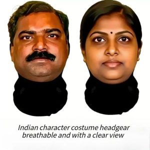 2026 1pc New Indian Party Cosplay Mask Abstract Funny Realistic Headgear Cycling Outdoor Must-Have