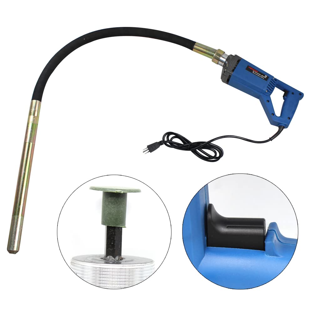 Goodslinesshop Power Concrete Vibrating Tool 800W 5000RPM Hand Held Electric Concrete Vibrator with 3.94ft Shaft Rod Portable Pencil Cement Vibrator - Image 4