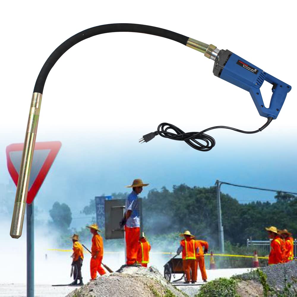 Goodslinesshop Power Concrete Vibrating Tool 800W 5000RPM Hand Held Electric Concrete Vibrator with 3.94ft Shaft Rod Portable Pencil Cement Vibrator - Image 5
