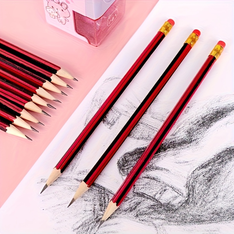 50-Count High-Quality HB Pencils with Eraser - Smooth Writing, Drawing & Shading for Classroom, Office and Studio - Premium Wood-Cased | Hexagonal Grip, Break-Resistant Lead, Latex-Free Eraser for Note-Taking, Exams, Journaling and Artistic Projects