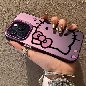 Phone Case - Sanrio Cute Hello Kitty Phone Case Compatible with for iphone 17, 16E, 16, 15, 14, 13, 12, 11 Mini Pro Max Air X XR XSMAX 8 7 Plus, Shockproof Matte Back Cover.