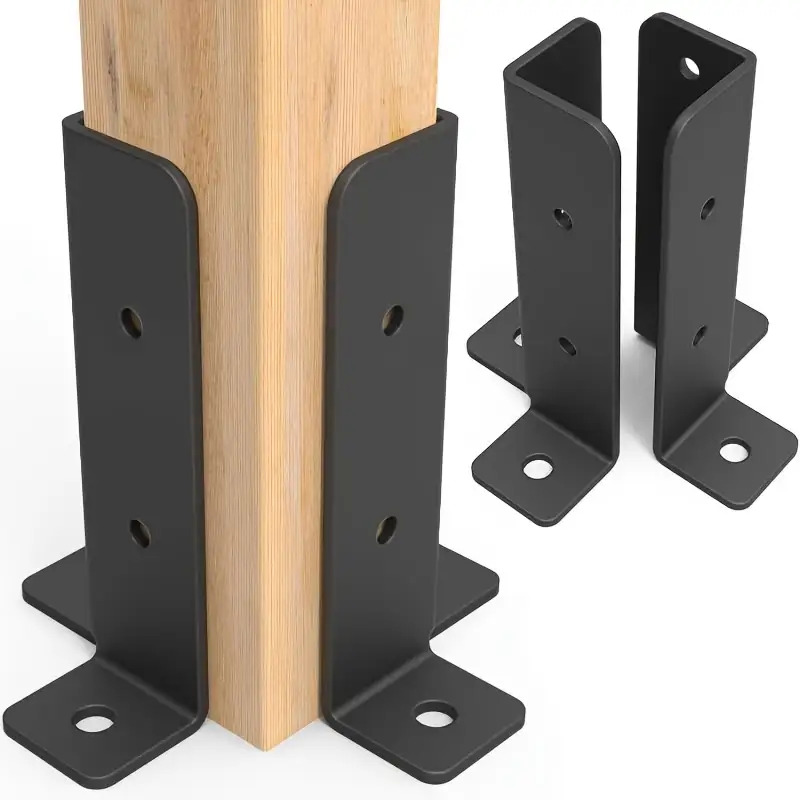 Adjustable Deck Post Anchor Bracket 2-Pack for 1.5X1.5-2X2-2X4-4X4 Posts Heavy Duty Metal Support Wood Fence And Gazebo, Easy Installation, Space Saving Design, Suitable for Gift Giving