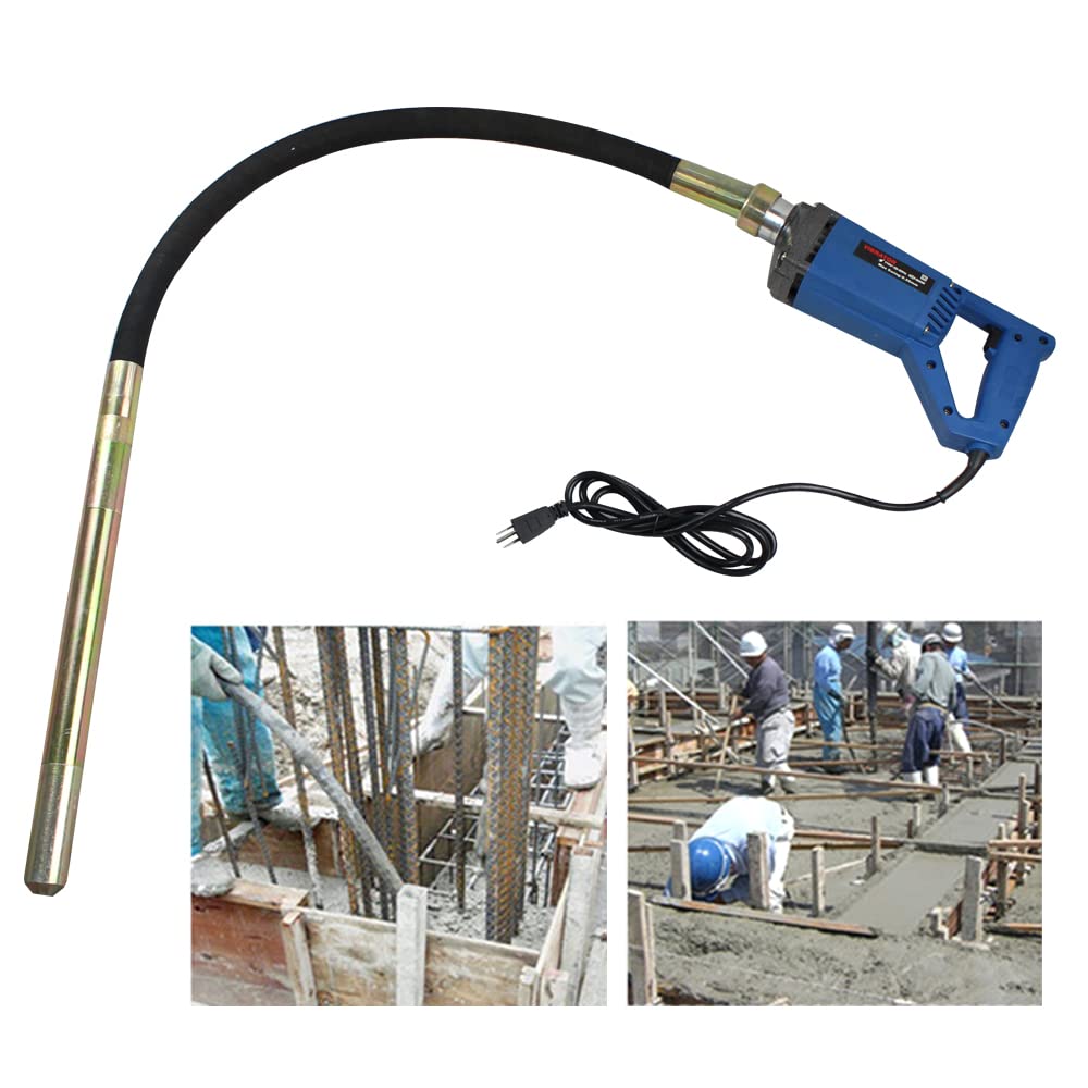 Goodslinesshop Power Concrete Vibrating Tool 800W 5000RPM Hand Held Electric Concrete Vibrator with 3.94ft Shaft Rod Portable Pencil Cement Vibrator - Image 7