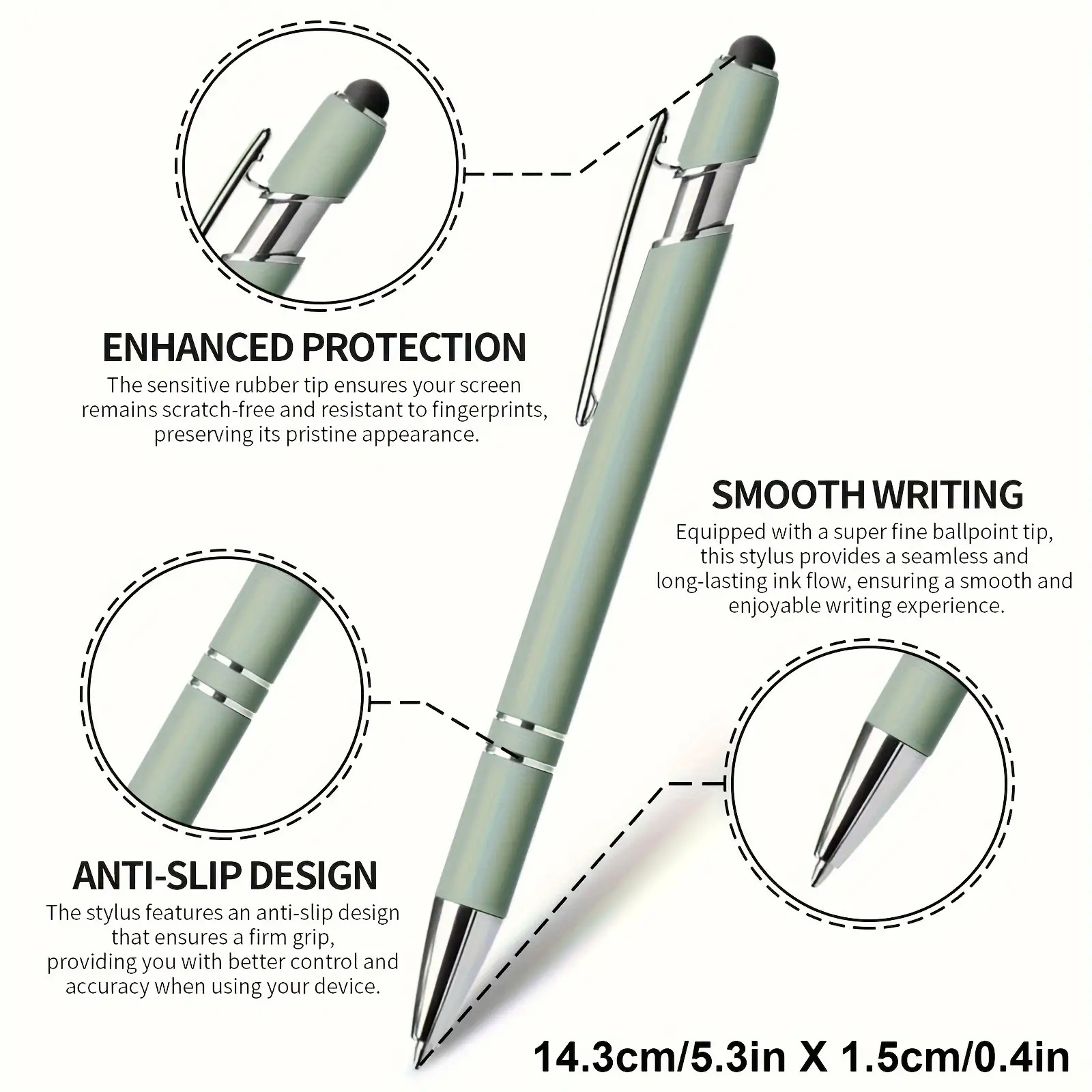 10pcs/Set Retractable Ballpoint Pen with Stylus Tip, Smooth Writing, Non-Slip Grip, Touch Screen Compatible, Multiple Colors, Medium Tip Bullet Refill, for Everyday Use And Devices, Ages 14 And