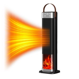Yivke 1500W PTC Ceramic Space Heater with 3-Second Fast Heat & 36dB Ultra-Quiet - Whole Room Heater for Up to 150 Sq.Ft, 12H Timer, 3 Modes, Overheat & Tip-Over Protection, Portable for Office, Bedroom, Living Room