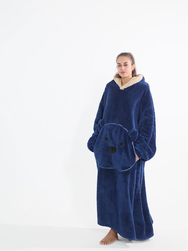 Winter Style--Fleece Style--Christmas--New Year Style--Extra Long, Extra Large, And Extra Thick--Bear Pocket--Men'S Novelty Hoodie--Machine Washable--13 Colors Available--Recommended Height 64.17inch-74.8inch/Recommended Weight 110.23LB-220.46LB--One Size--Suitab - Image 12