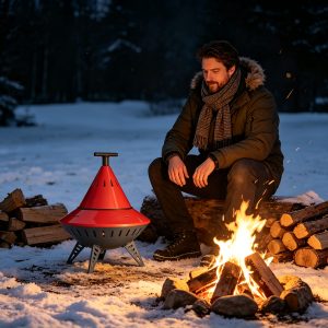 Portable Wrought-iron Candle Heater, a Compact Tabletop Heater for Indoor Use. Lightweight and Made of Metal, It Is Suitable for Bedrooms, Balconies, Camping Trips, and Patios. An Excellent Gift to Keep Friends and Family Warm!
