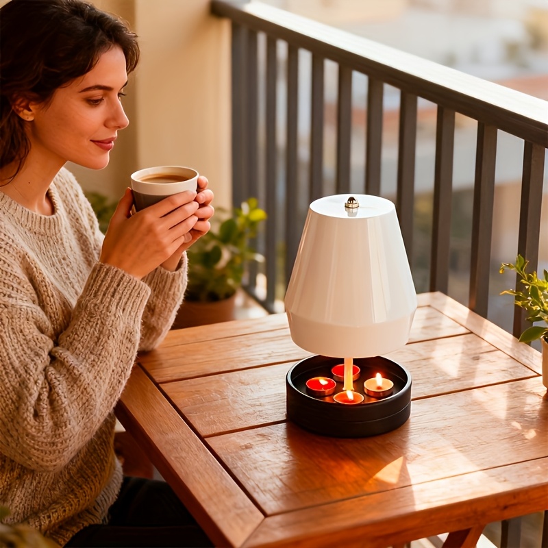 Multifunctional Portable Outdoor/Indoor Heater with Candle Holder and Hand Warmer Function - Durable Metal Construction, Suitable for Camping, Home, Patio, Emergency Use, Emergency Lighting, Compact and Lightweight Winter Heating Device - Image 4