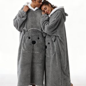 Winter Style--Fleece Style--Christmas--New Year Style--Extra Long, Extra Large, And Extra Thick--Bear Pocket--Men'S Novelty Hoodie--Machine Washable--13 Colors Available--Recommended Height 64.17inch-74.8inch/Recommended Weight 110.23LB-220.46LB--One Size--Suitab