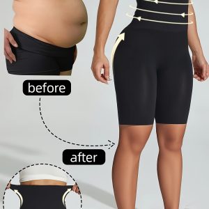 A Single Piece of Women'S High-Waisted Shaping Shorts That Are Comfortable And Elastic, Designed to Help Adjust Body Curves And Can Be Worn As Everyday Leggings