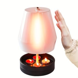 Multifunctional Portable Outdoor/Indoor Heater with Candle Holder and Hand Warmer Function - Durable Metal Construction, Suitable for Camping, Home, Patio, Emergency Use, Emergency Lighting, Compact and Lightweight Winter Heating Device