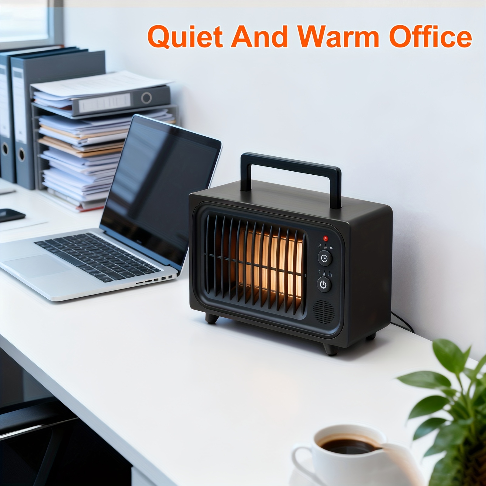 Space Heater, Portable Space Heater for Indoor Use - 600W PTC Electric Heater, Rapid And Safe Heating, Remote Control, with Heating And Modes, 2/4/6 Hr Timer for Bedroom, Office