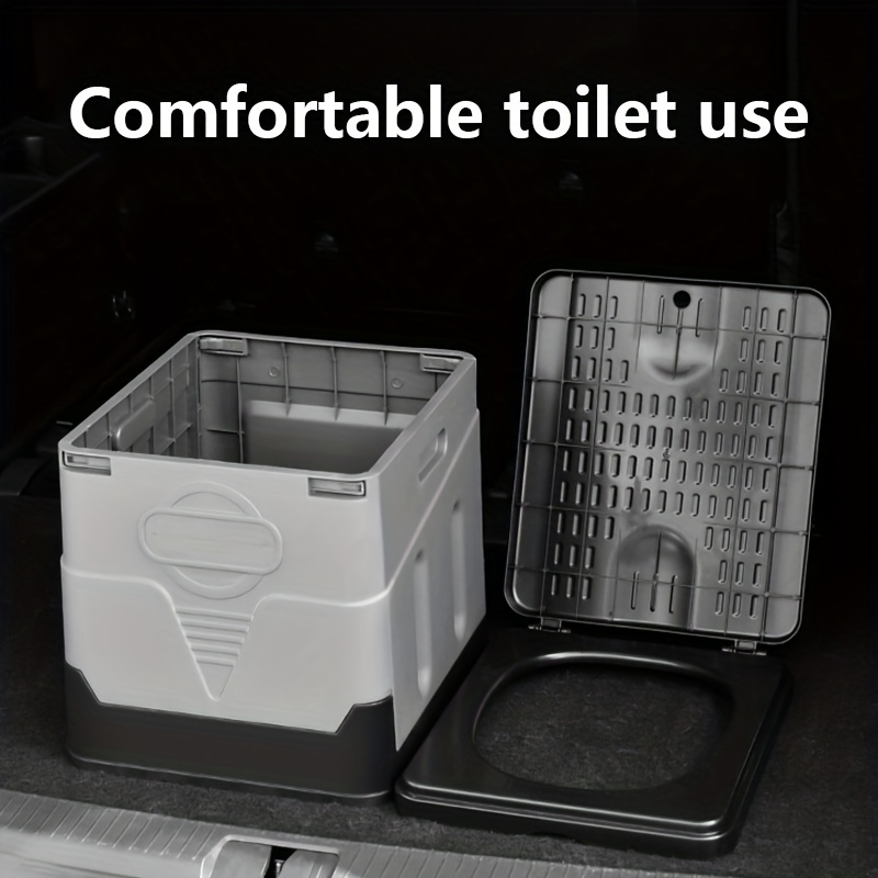 Foldable Portable Toilet for Adults - Lightweight Heavy-Duty Camping Potty (Max 330 Lbs/150kg) - Compact Travel Loo & Commode for Car, Van Life, Fishing, Hiking & Emergency