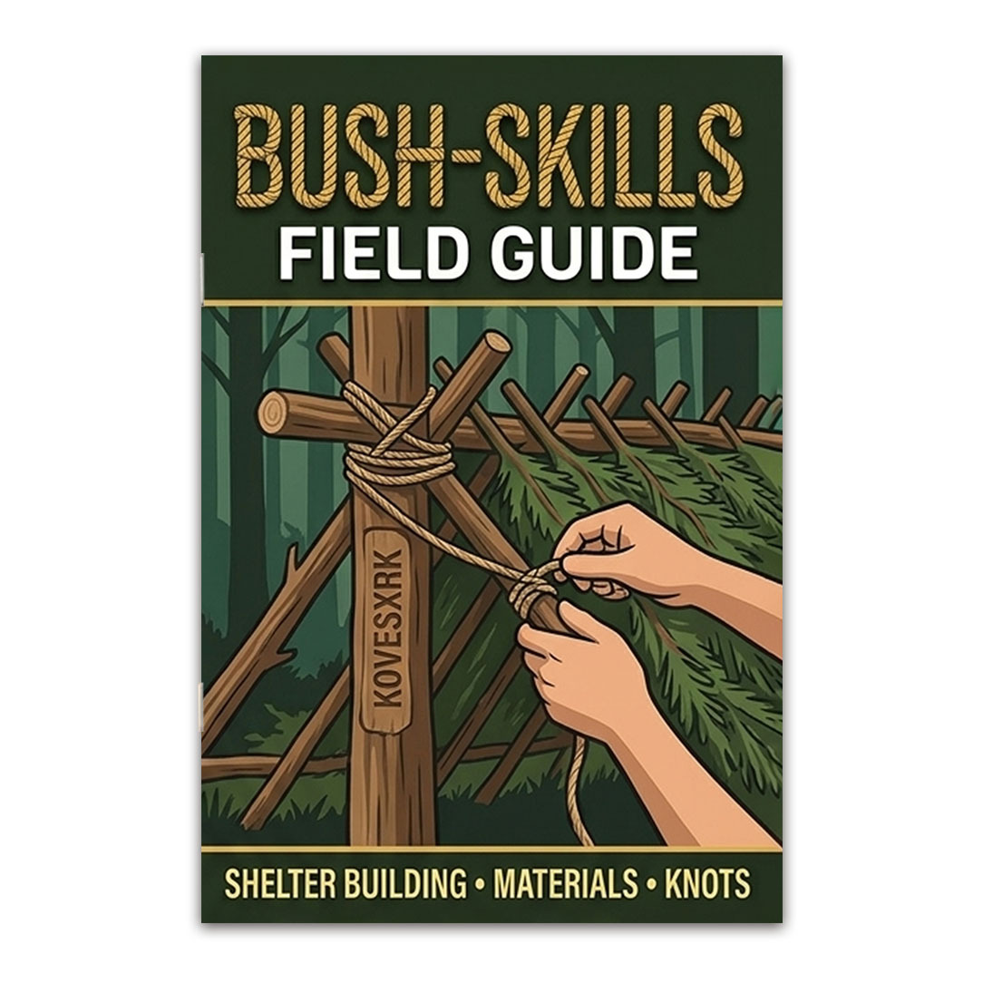 1pc | Field Skills Quick-Reference Guide | 20-Page Practical Content | Lashing & Support | Fire Principles | Signal Crafting | Camping Season Essential Lightweight Tool | 5.5X8.3in | KOVESXRK